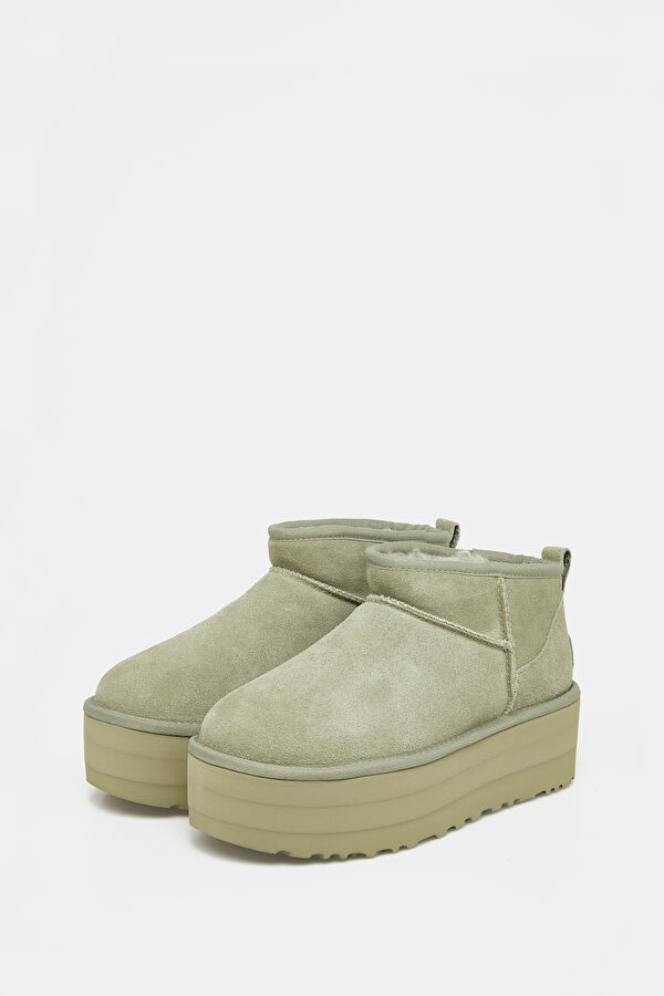 W Classic Ultra Mini Platform Haki Kadın Bot 2