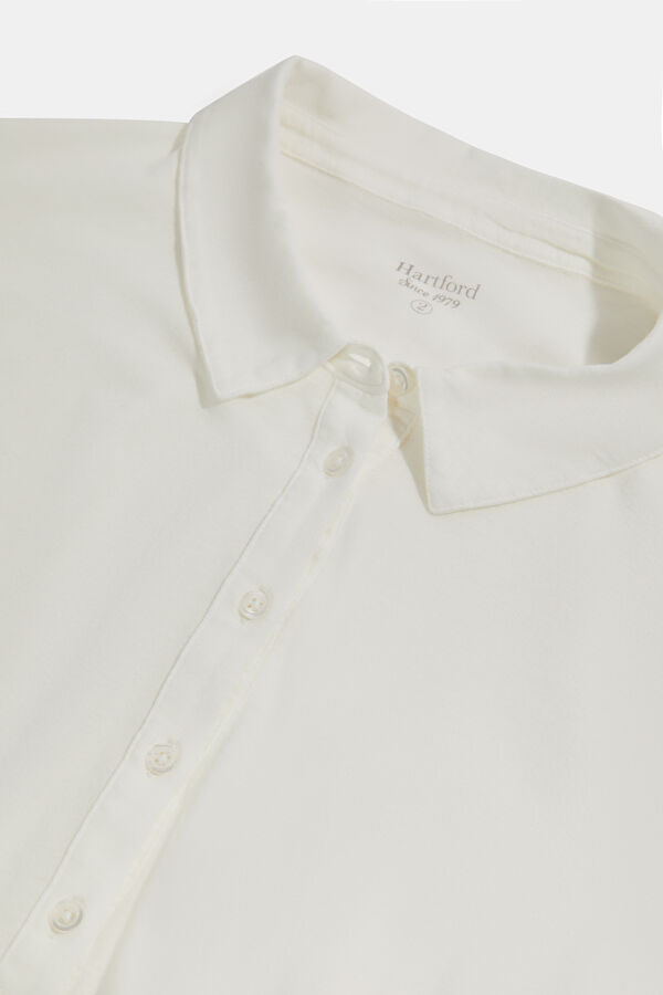 Off-white long-sleeved women's blouse 3