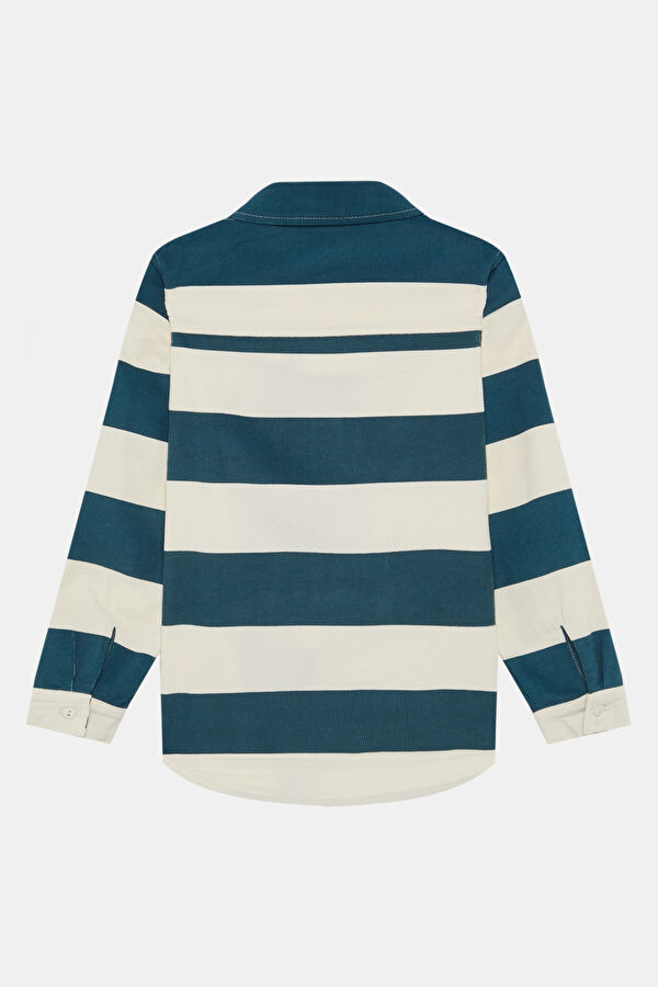 Navy Patterned Kids Shirt 2