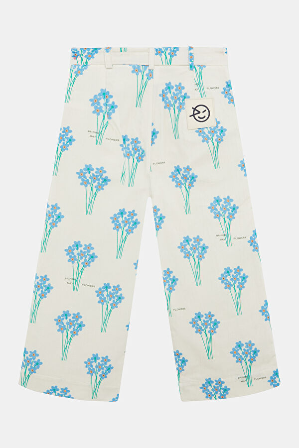Ecru Wide Leg Kids Pants 2