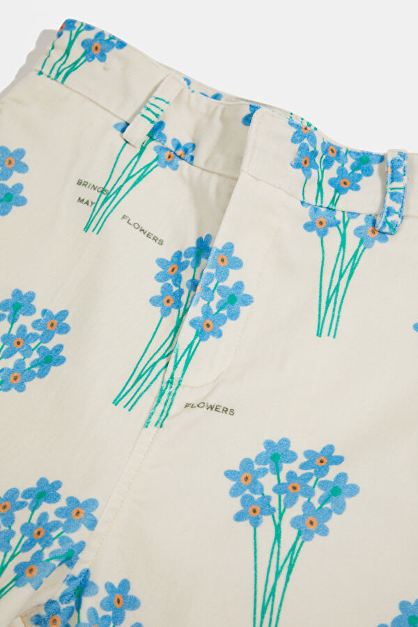 Ecru Wide Leg Kids Pants 3