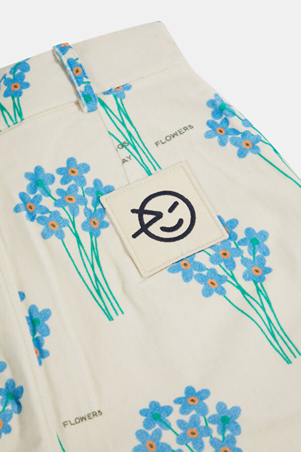 Ecru Wide Leg Kids Pants 4