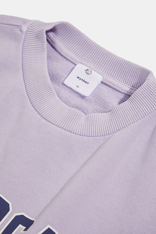 Lilac Relax Fit Crew Neck Kids Sweatshirt 3