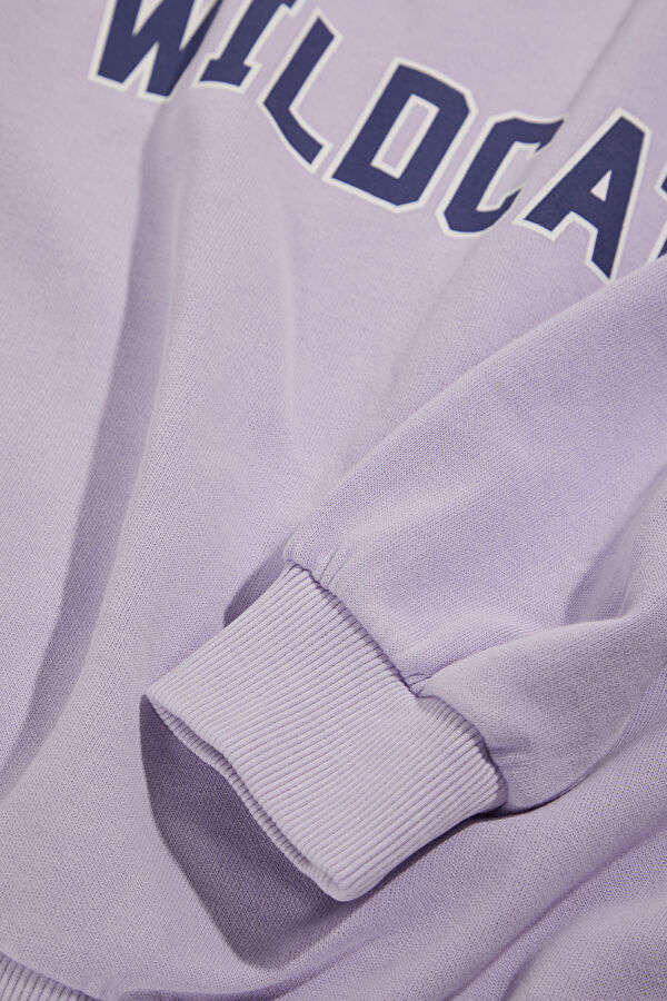Lilac Relax Fit Crew Neck Kids Sweatshirt 4