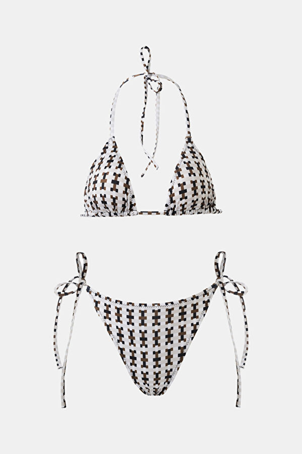 Bej Desenli Bikini
