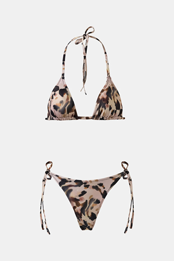 Krem Desenli Bikini