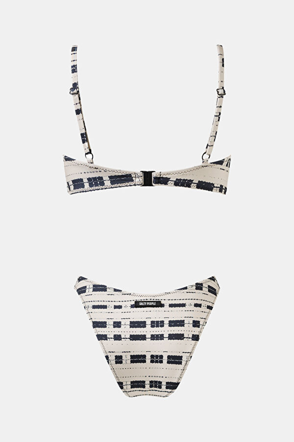 Bej Desenli Kadın Bikini 2