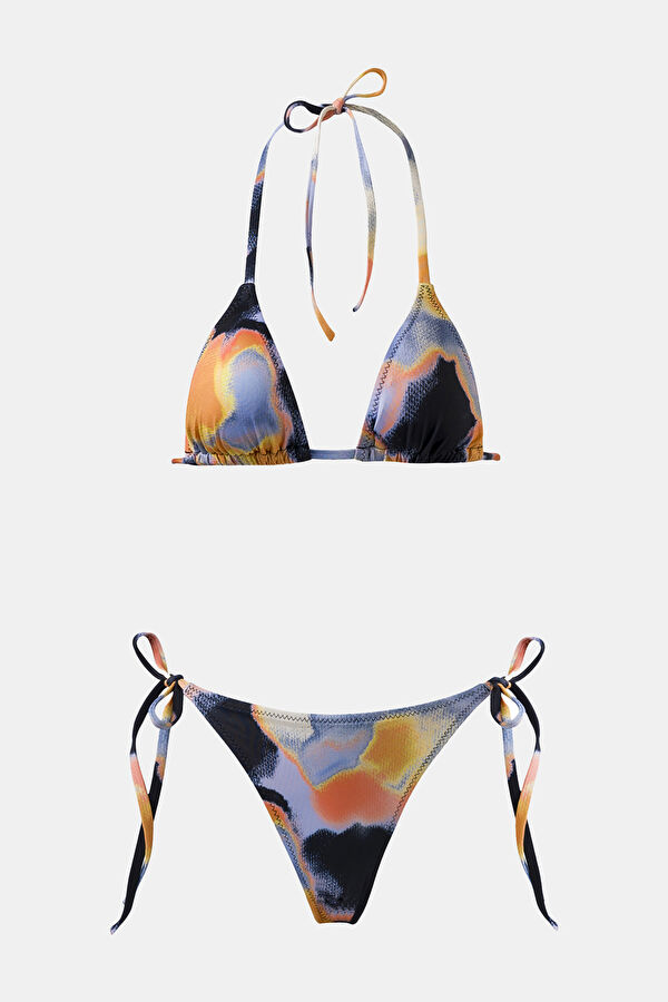 Turuncu Desenli Bikini