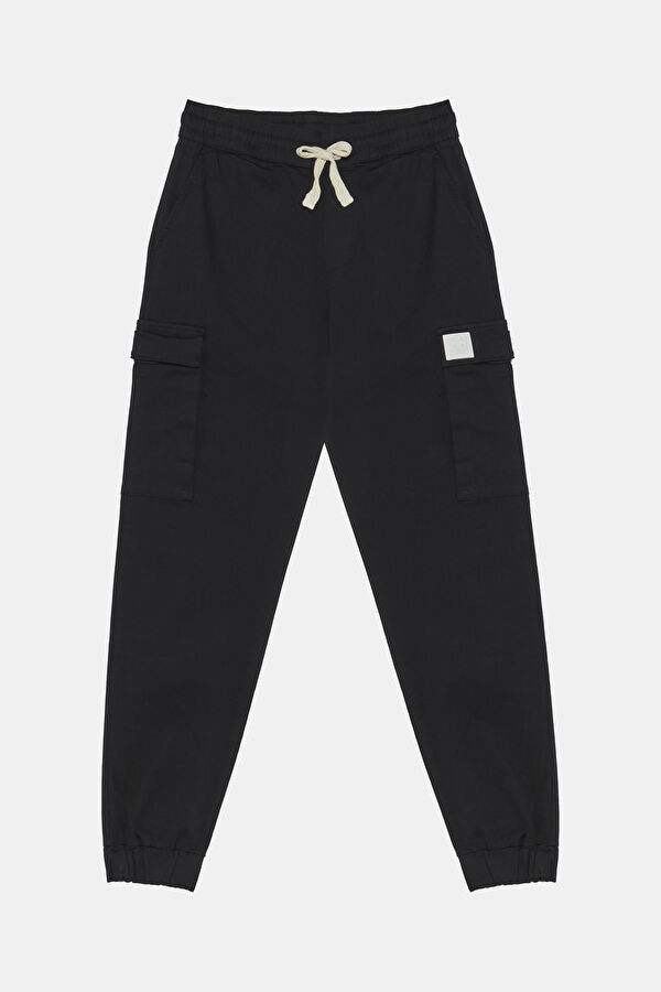 Relax Fit Black Straight Leg Men's Trousers