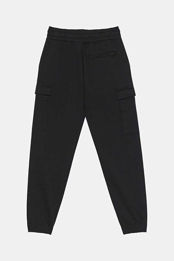 Relax Fit Black Straight Leg Men's Trousers 2