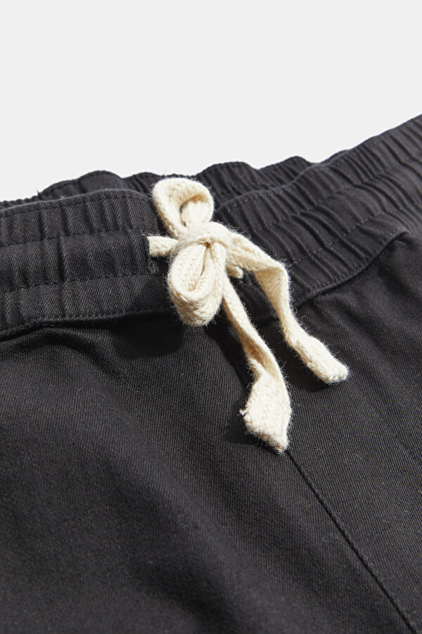 Relax Fit Black Straight Leg Men's Trousers 3