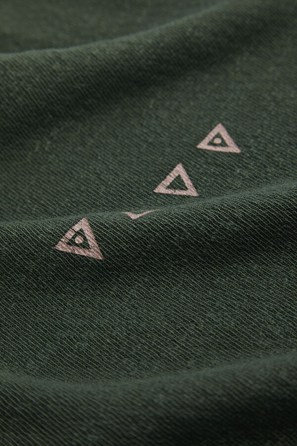 Relax Mold Green Crew Neck Printed T-Shirt 4