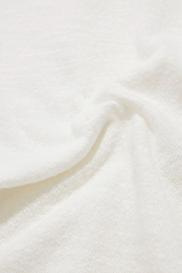 Relax Mold White Crew Neck Printed T-Shirt 5