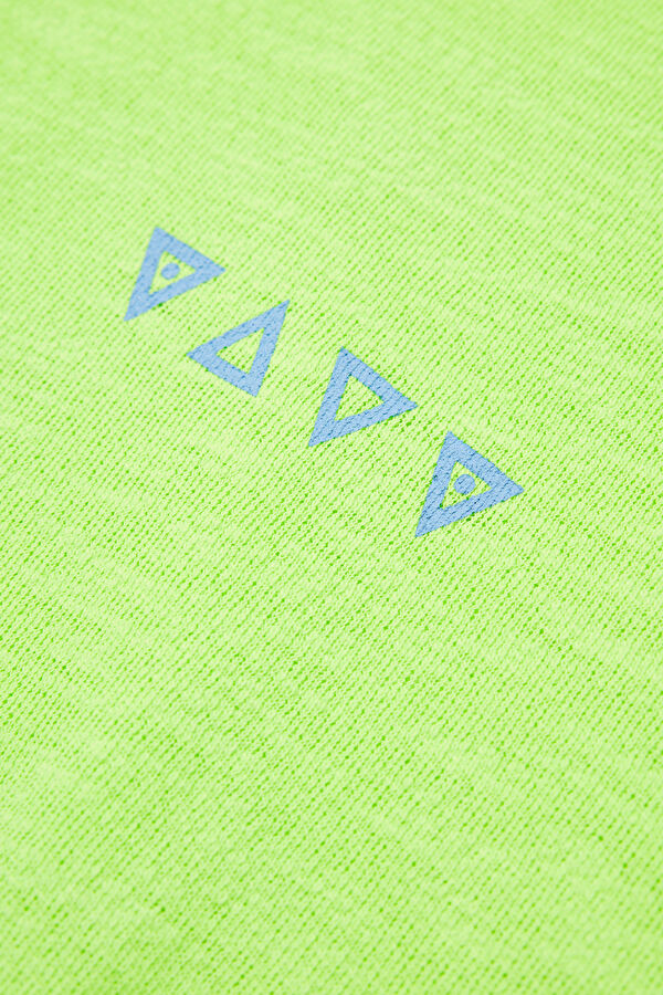 Relax Fit Light Green Crew Neck Printed Men's T-Shirt 4
