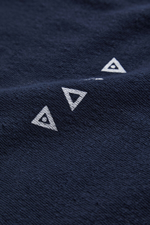 Relax Fit Blue Printed Tshirt 5