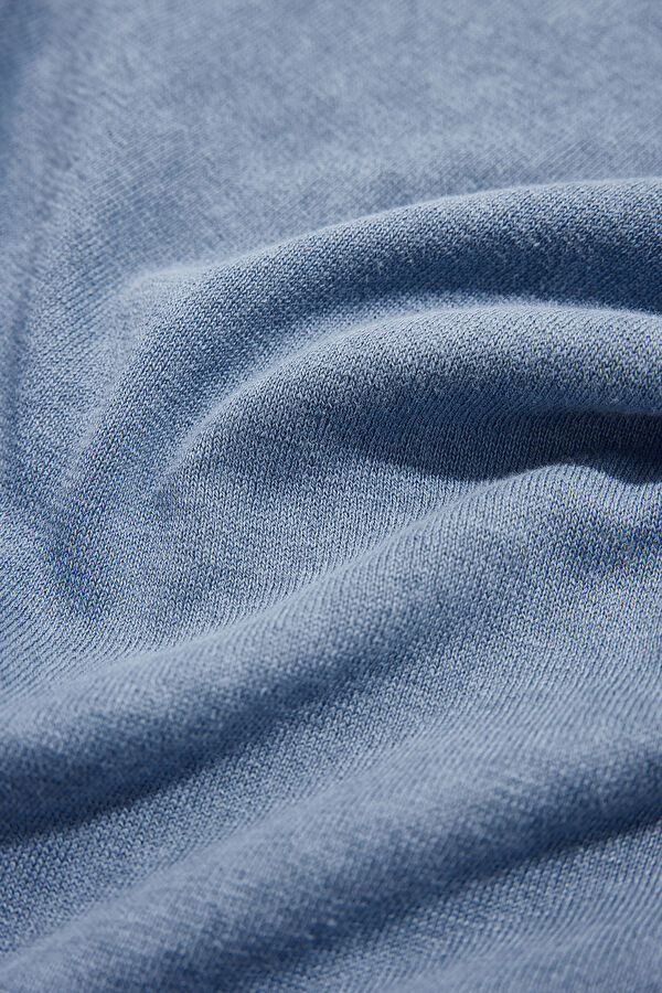 Indigo Patterned Knitted Men's Sweater 5