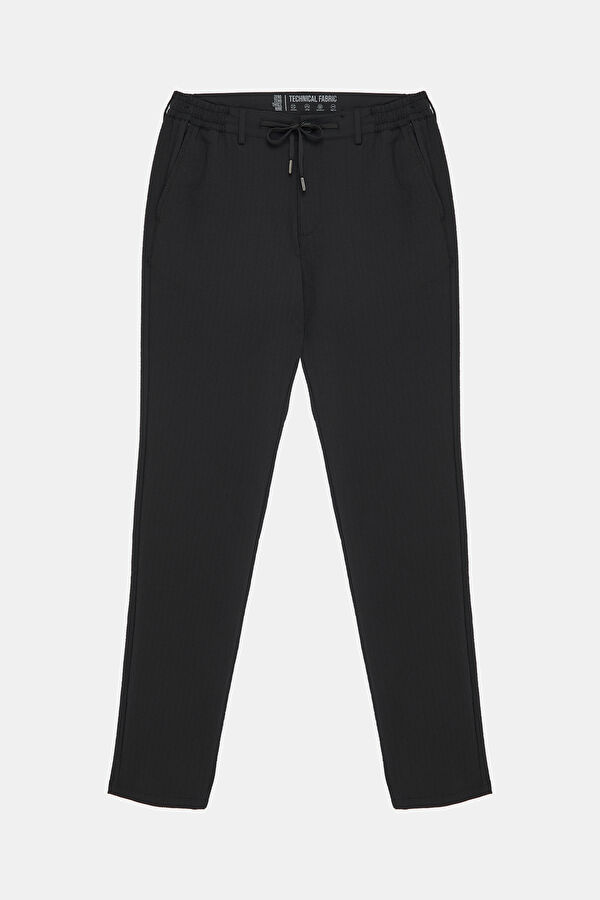Black Tube Leg Trousers