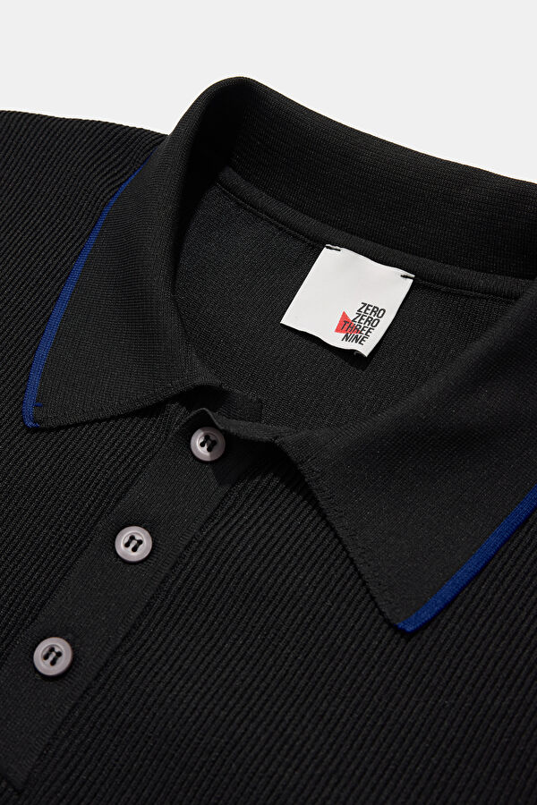Siyah Polo Yaka T-Shirt 3