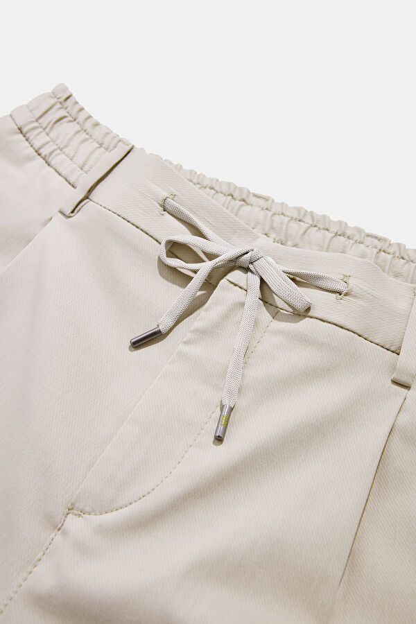 Beige Straight Leg Men's Trousers 5