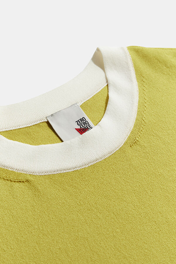 Sarı Bisiklet Yaka T-Shirt 3