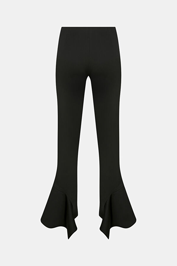Charvi Black Straight Leg Linen Women's Trousers 2