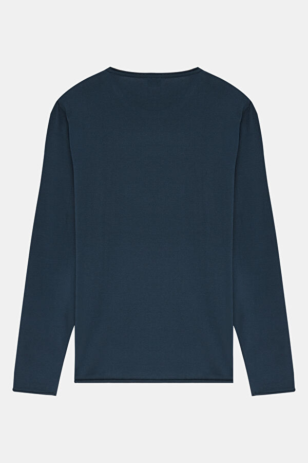 Lacivert Viskoz Triko Erkek Kazak 2