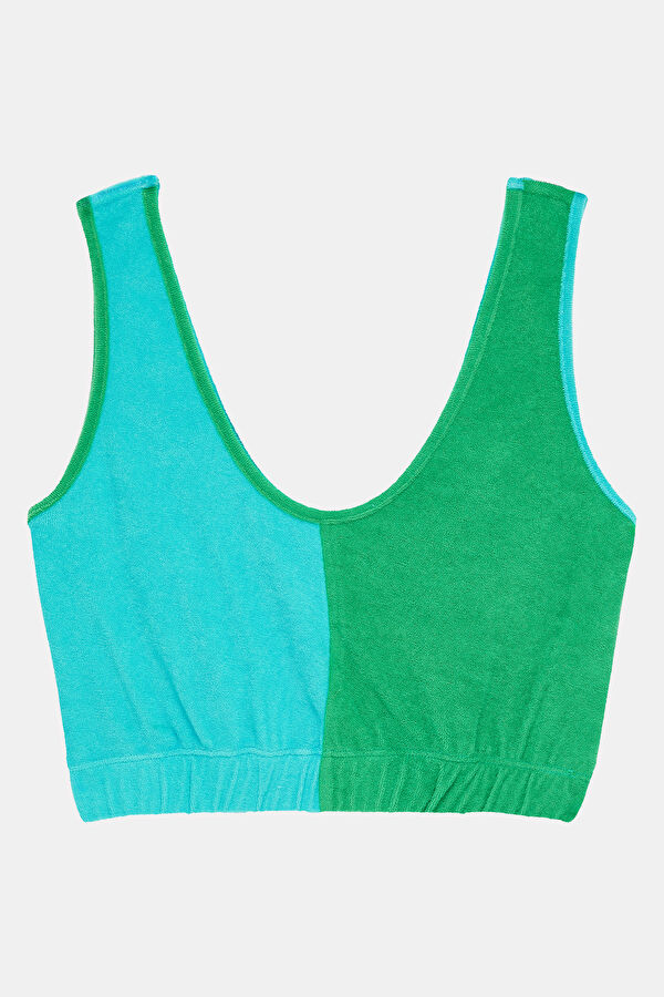 Green Strappy Women's Blouse