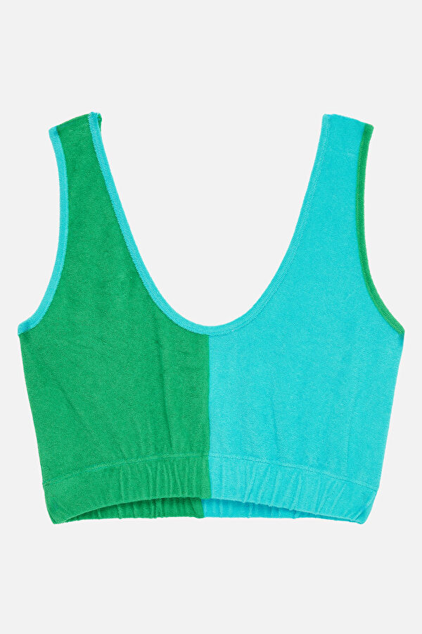 Green Strappy Women's Blouse 2