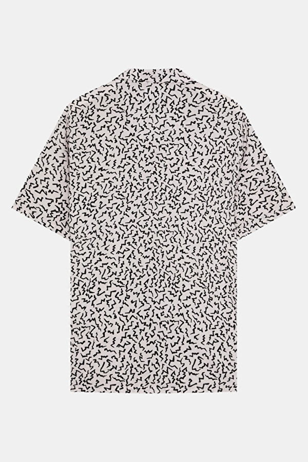 Relax Mold White Patterned Retro Shirt 2