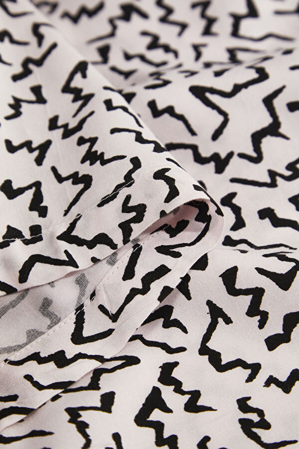 Relax Mold White Patterned Retro Shirt 4