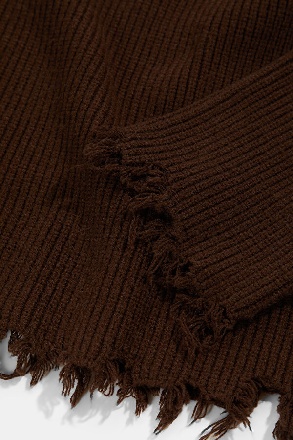 Brown Hooded Women's Sweatshirt 4