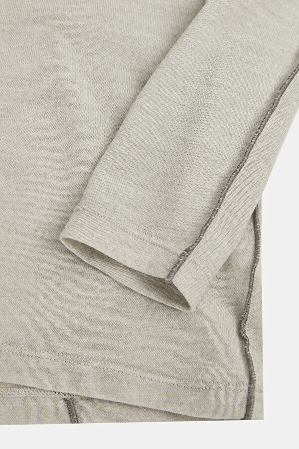 Light Grey Wool Knit Men's Sweater 5