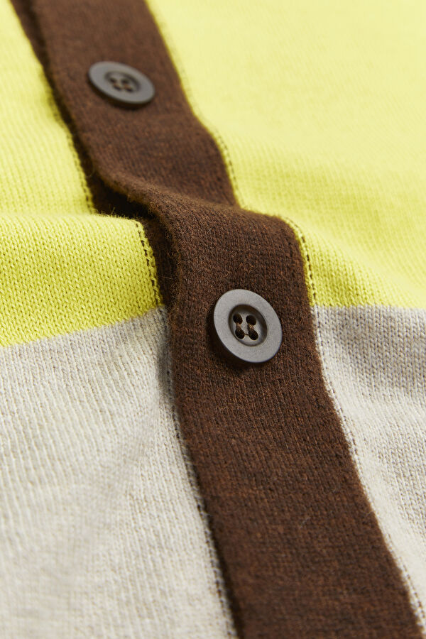 Brown Wool Knit Men's Cardigan 6