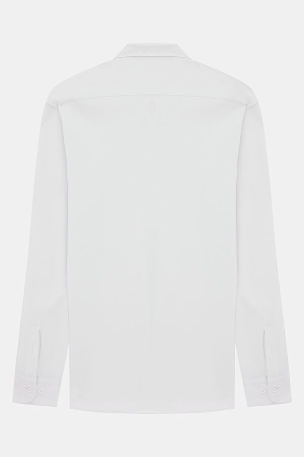 Slim Fit White Regular Men's Shirt 4