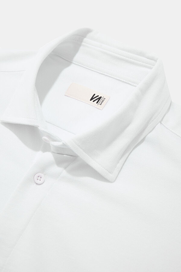 Slim Fit White Regular Men's Shirt 5