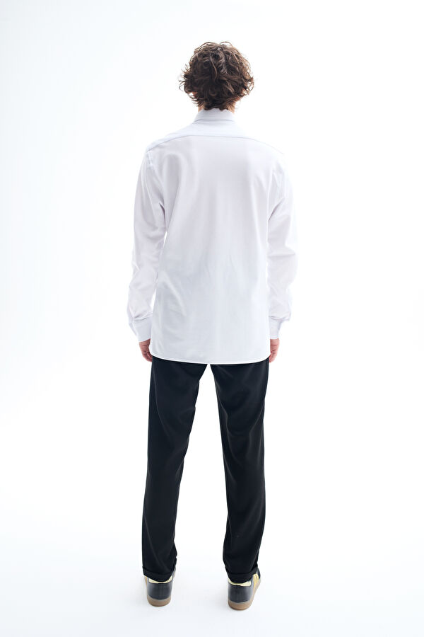 Slim Fit White Regular Men's Shirt 2