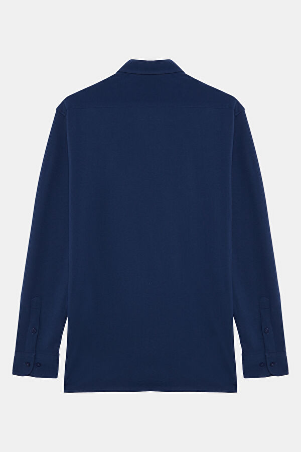 Slim Fit Navy Regular Men's Shirt 2