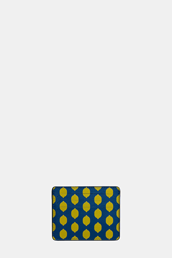 Yellow Design Filled Leather Wallet