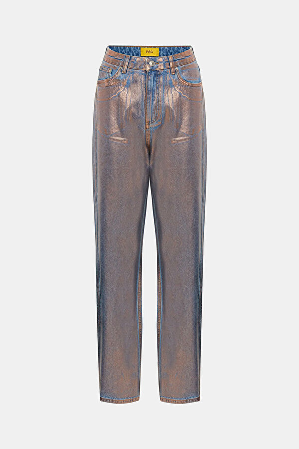 Silver Pipe Leg Women's Trousers