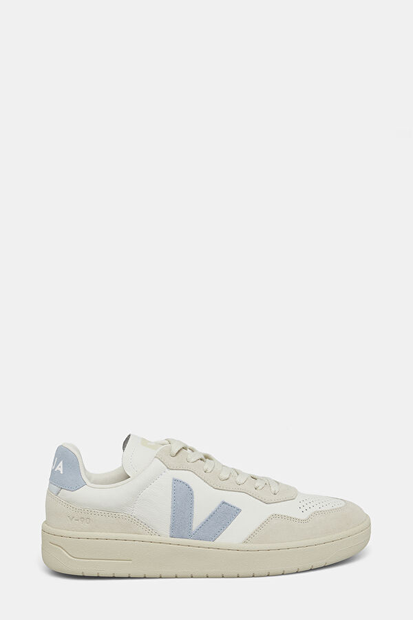 V-90 Leather White Men's Sports Shoes