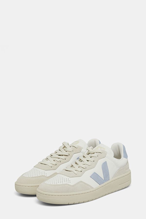 V-90 Leather White Men's Sports Shoes 2
