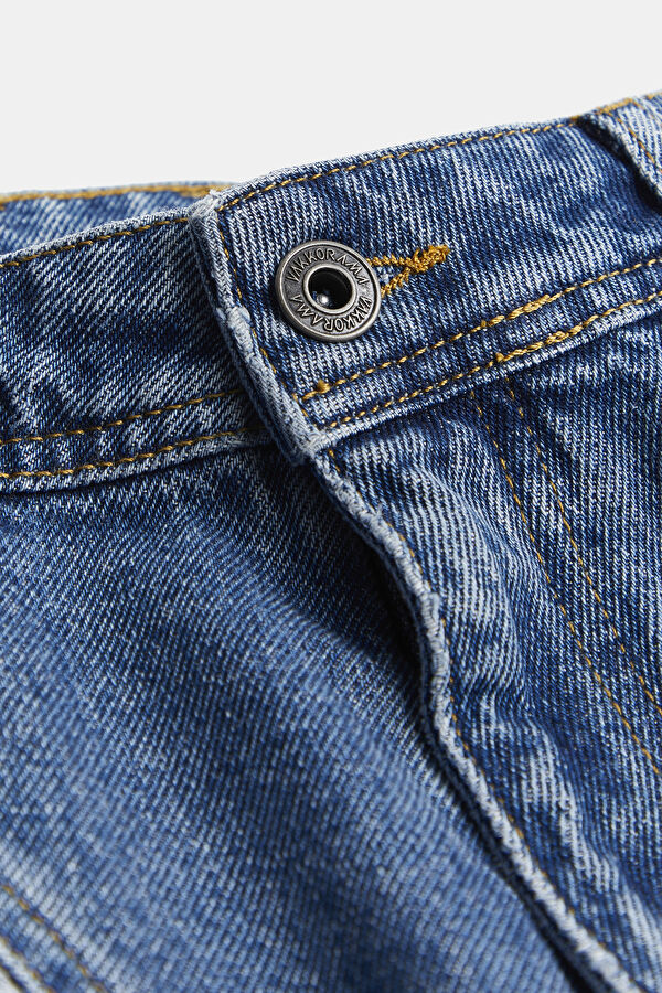 Relax Fit Blue Wide Leg Denim Men's Trousers 3