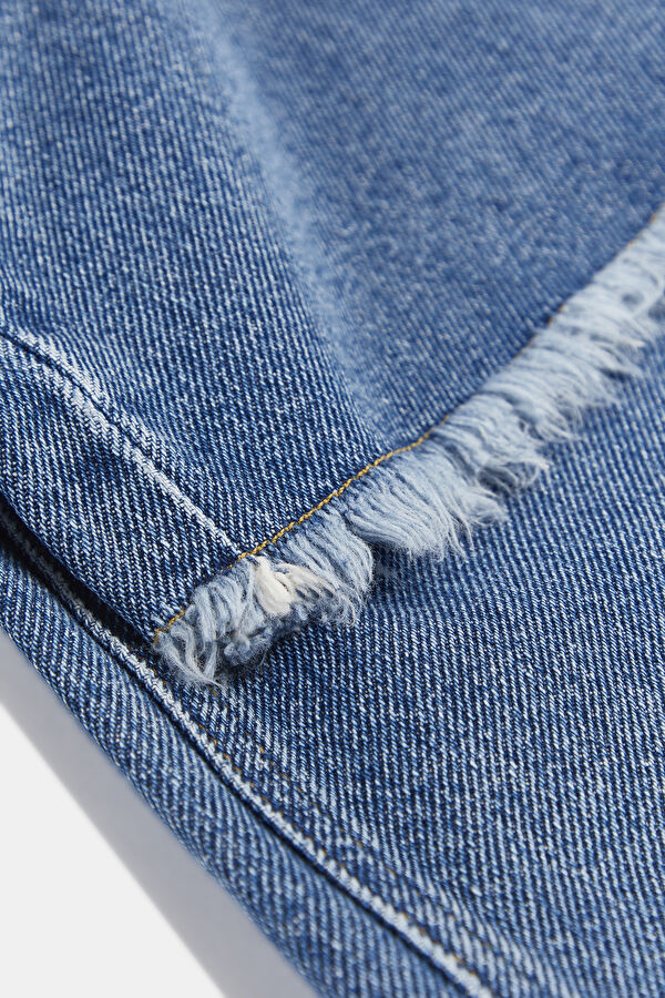 Relax Fit Blue Wide Leg Denim Men's Trousers 6