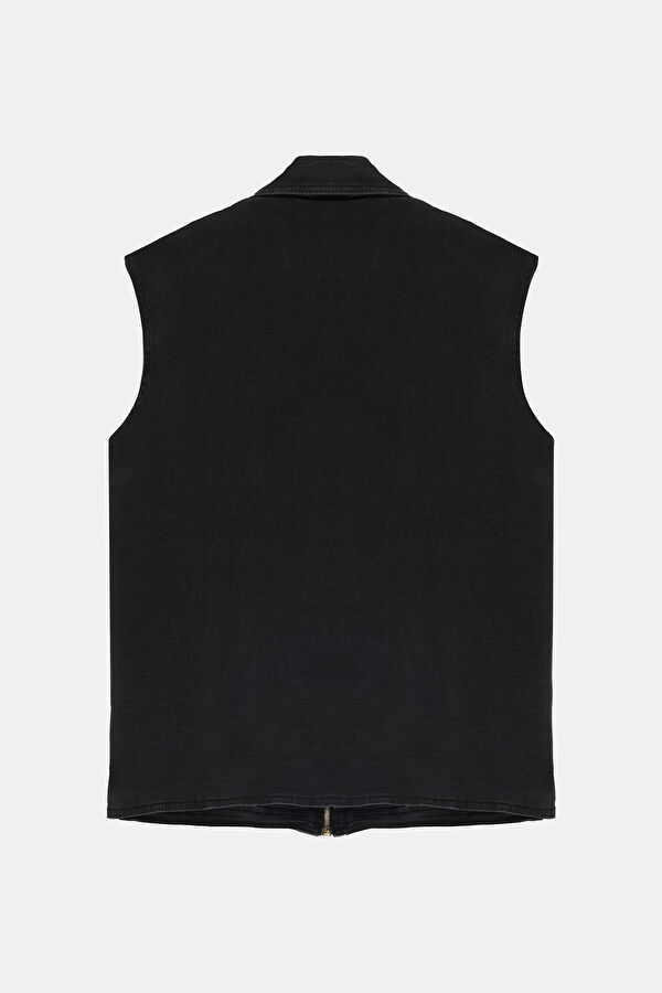 Black Patterned Men's Vest 2