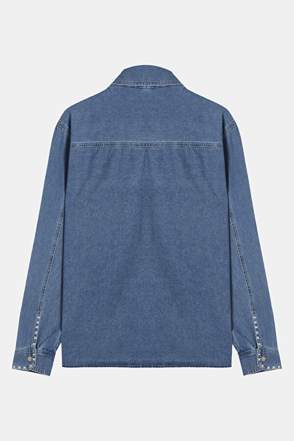 Relax Fit Blue Regular Men's Shirt 2