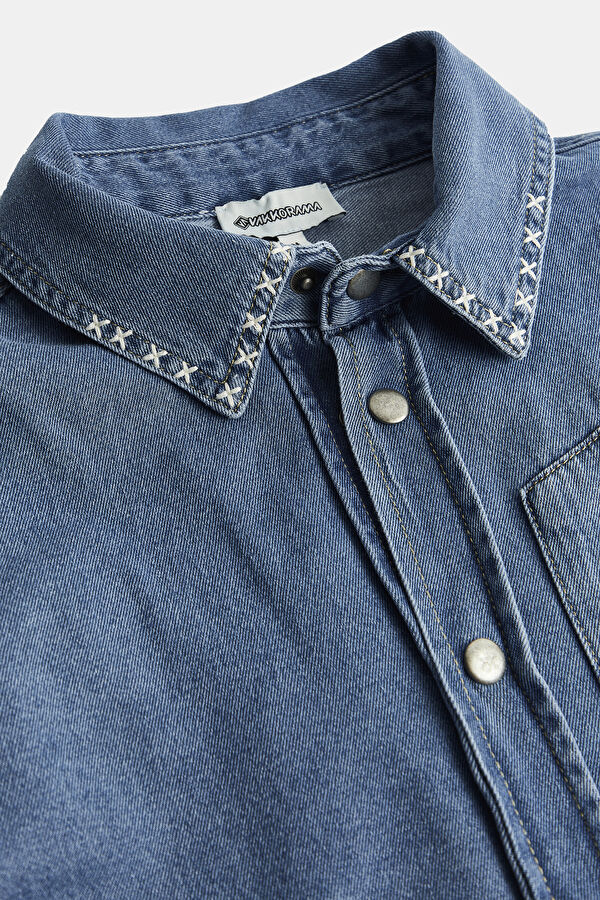 Relax Fit Blue Regular Men's Shirt 3