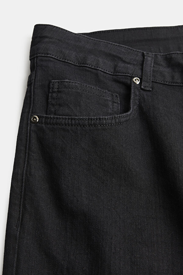 Black Straight Leg Jeans Men's Trousers 6