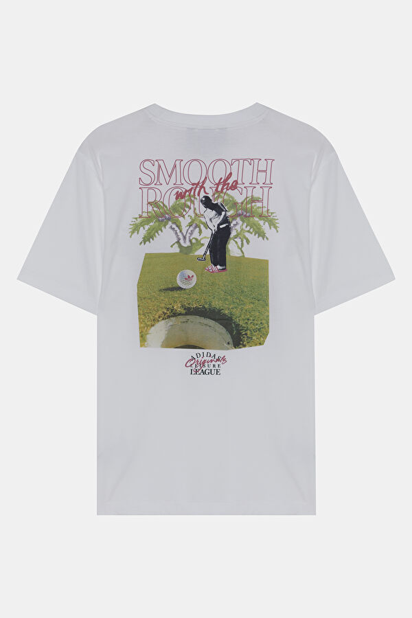 Bisiklet Yaka Baskılı Beyaz T-Shirt 2