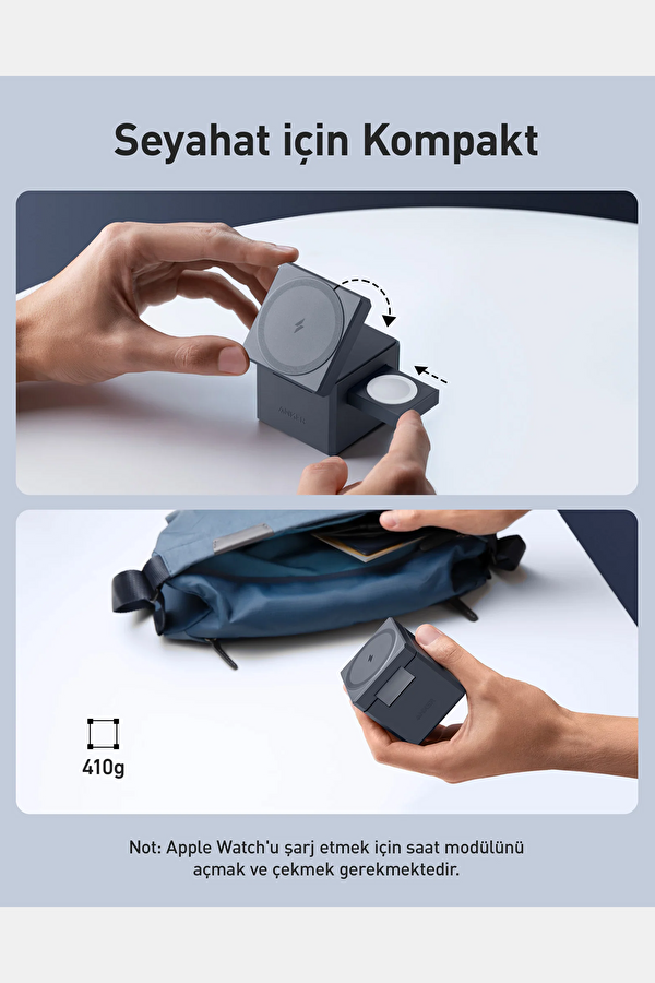 MagSafe'li 3'ü 1 Arada Cube 30W Şarj Cihazı 5