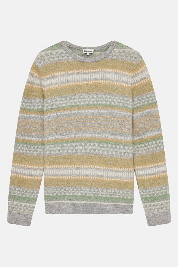 Colorful Patterned Knitted Men's Sweater